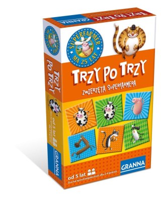 Gra edukacyjna TRZY PO TRZY ZWIERZĘTA SUPERFARMERA Granna