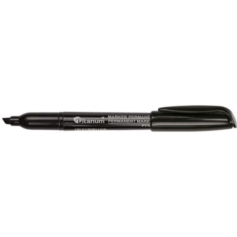 Marker permanentny wkład czarny 1,0-4,2mm ścięta końcówka Titanum (PY1002-GY)