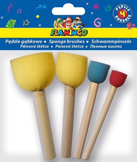 Pędzel drewniany uchwyt Flamingo (SR-B3)