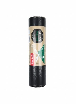 Worki na śmieci kolor: CZARNY 60L 15 szt Paclan