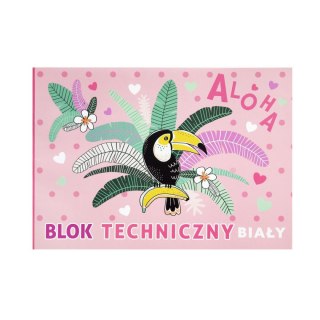 Blok techniczny DZIEWCZYNKA A4 biały 170g 20k [mm:] 295x210 Rexus