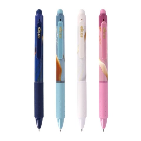 Długopis wymazywalny Glamur automtyczny 5905658811037 wkład niebieski 0,5mm Strigo (SSC404)
