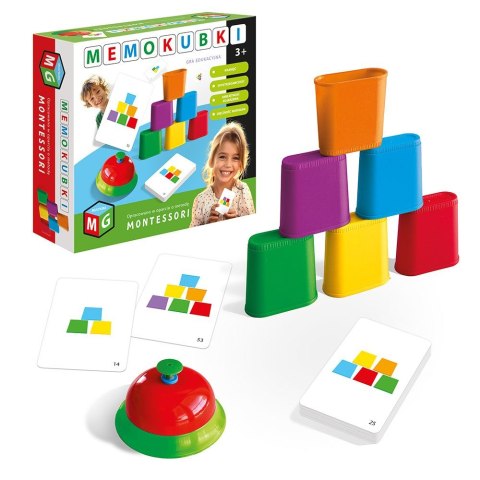 Gra edukacyjna MONTESSORI - GRA EDUKACYJNA MEMOKUBKI Multigra