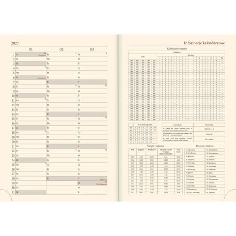 Kalendarz książkowy (terminarz) terminarz A5 145mm x 205mm Lucrum (21D-V)