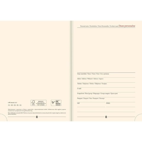 Kalendarz książkowy (terminarz) terminarz A5 145mm x 205mm Lucrum (21D-V)