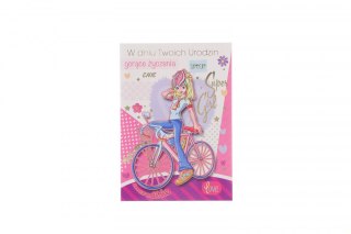 Kartka składana Urodziny Młodzieżowe Extra B6 Pol-mak (b6x)