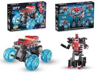 Klocki konstrukcyjne auto-robot, od 158 do 191 części, światło Adar (616295)