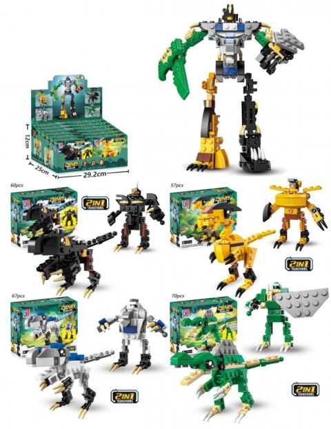 Klocki konstrukcyjne dinozaury 2w1 Lean (23561)