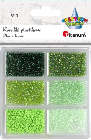 Koraliki kreatywne Craft-Fun Series tonacja zielona Titanum (25BR011)