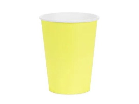 Kubek jednorazowy żółty papier 250ml Partydeco (KPP90-084-EU1)