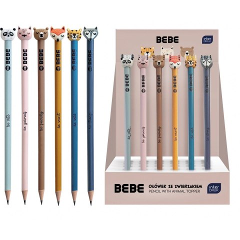Ołówek BB FRIENDS ze zwierzakiem 24szt HB Interdruk (5902277349170)