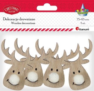 Ozdoba drewniana Craft-Fun Series Głowa renifera Titanum (DIY-E-24 (47))