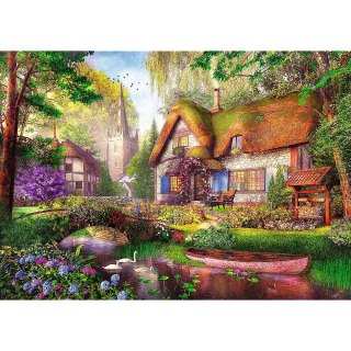 Puzzle Premium Plus Urocza chatka w lesie 1000 el. Trefl (10804)