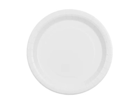 Talerz jednorazowy białe papier śr. 230mm 6 szt Partydeco (TPP102-008)