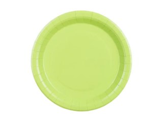 Talerz jednorazowy jasny zielony papier śr. 230mm 6 szt Partydeco (TPP102-102)
