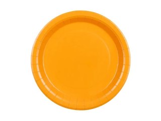 Talerz jednorazowy pomarańczowe papier śr. 230mm 6 szt Partydeco (TPP102-005J)