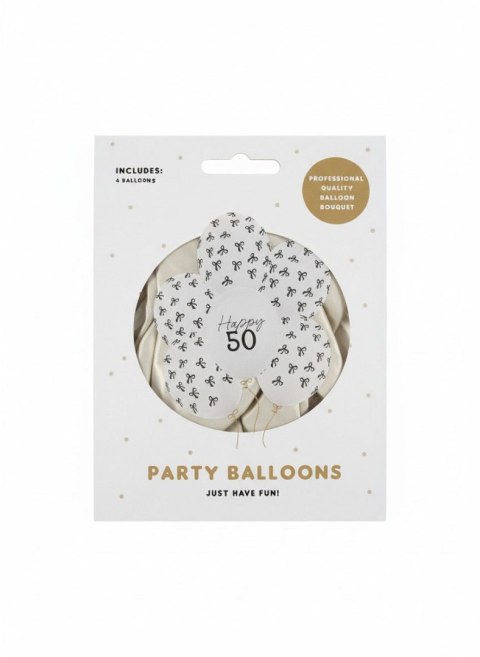 Balon gumowy 50, Pastel Off-white mix 300mm Partydeco (SB14P-450-008Z-6)