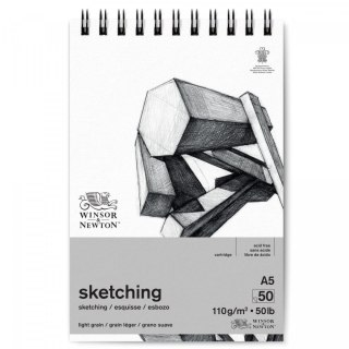 Blok artystyczny Szkicownik ze spiralą Sketching A5 110g 50k [mm:] 210x150 Winsor (6672001)