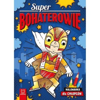 Książeczka edukacyjna Superbohaterowie. Malowanka dla chłopców Aksjomat