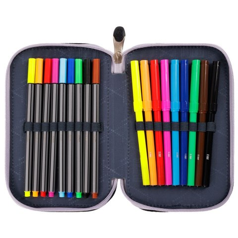 Piórnik CHESS CATS POTRÓJNY PC-05 5903235664540 St.right (Z WYPOSAŻENIEM)