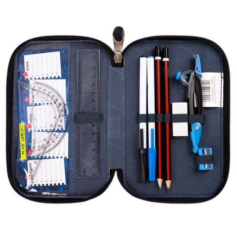 Piórnik CHESS CATS POTRÓJNY PC-05 5903235664540 St.right (Z WYPOSAŻENIEM)