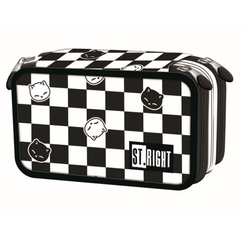 Piórnik CHESS CATS POTRÓJNY PC-05 5903235664540 St.right (Z WYPOSAŻENIEM)