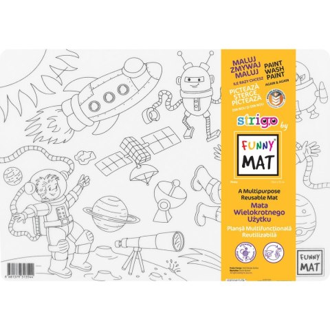 Podkład na biurko FUNNY MAT TRANSPARENT SPACE sfu1354 polipropylen PP [mm:] 250x350 Strigo (86813793136544)