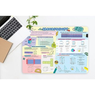 Podkład na biurko GRANIASTOSŁUPY I OSTROSŁUPY mix PVC PCW Henry (5905701481484)