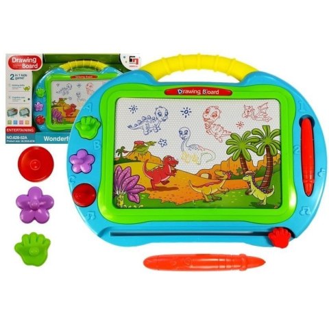 Tablica znikopis Turkusowy ze Stempelkami Lean (4281)