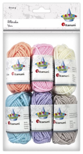 Włóczka Craft-Fun Series pastelowa 6 kol. Titanum