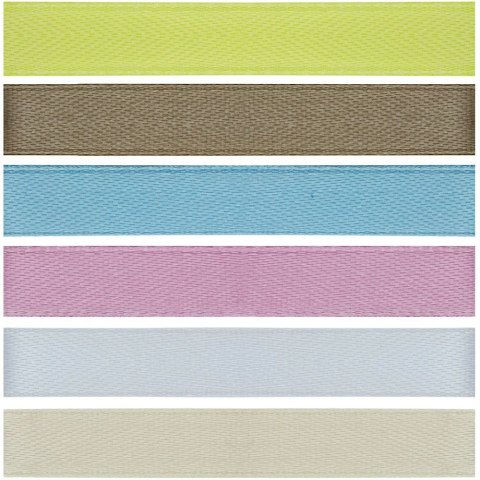 Wstążka Craft-Fun Series 2324015-A 6 kolorów 10x2 [mm x m] mix Titanum (1cmx2m)