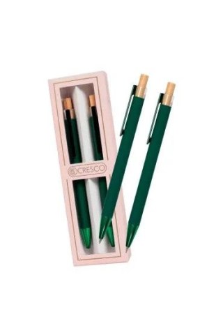 Zestaw piśmienniczy DYPLOMAT zielony Dy-07 DŁUGOPIS +OŁÓWEK Cresco (250058)