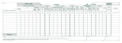 Druk offsetowy Lista wynagrodzeń 1/2 A3 50k. Michalczyk i Prokop (P-3)
