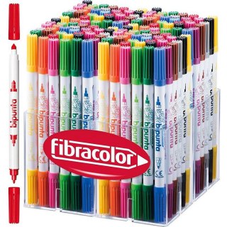 Flamaster dwustronny 144 kol. Fibracolor