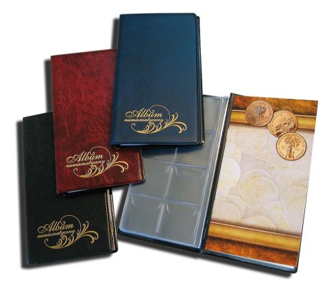 Klaser numizmatyczny Z NOTESEM czarny [mm:] 108x195 Warta (112-016)