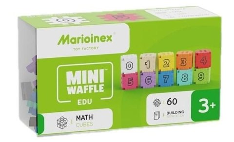 Klocki konstrukcyjne Mini Waffle 60 elementów Kostki matematyczne Marioinex