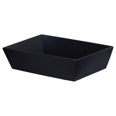Kosz prezentowy z czarnej tektury z otwartą falą 23 x 39 x 11 cm 10szt Paw (GM-KC-3)