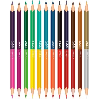 Kredki ołówkowe Tetiski 12 szt 24 kol. Tetis (KT005-AB)