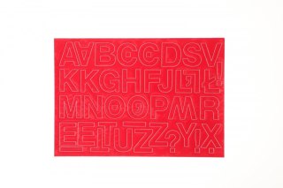 Litery samoprzylepne czerwony Farro