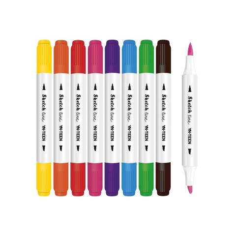 Marker do papieru wkład mix okrągła/ścięta końcówka Yn-teen