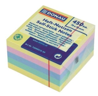 Notes samoprzylepny (karteczki) mix pastelowy 450k [mm:] 76x76 Donau (7589001-11)
