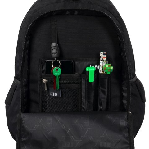 Plecak Stright BLACK VINTAGE 5903235674709 4-KOMORY St.Right (BP-73)