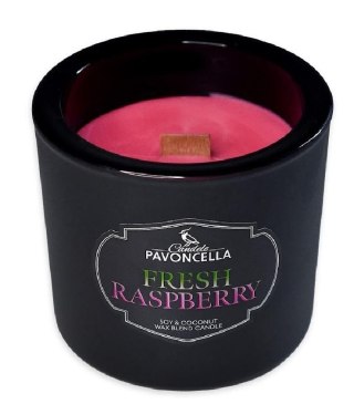 Świeczka ozdobna Classico Fresh Raspberry czarna 170g Pavoncella (5905711530950)