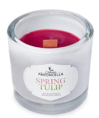 Świeczka ozdobna Classico Spring Tulip biała 170g Pavoncella (5905711530974)