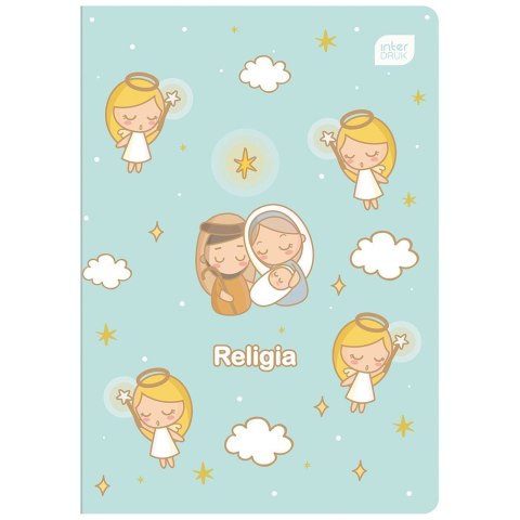 Zeszyt tematyczny Religia z poddrukiem A5 32k. 70g krata Interdruk (ZE32KF#RPOD)