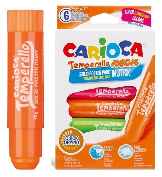 Farby plakatowe W Sztywcie TEMPERELLO kolor: mix 6 kolor. Carioca (170-2752)