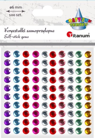 Kryształki Craft-Fun Series samoprzylepne 100 szt mix Titanum (EB882)
