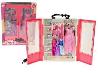 Meble szafa z 4 sukienkami dla lalek 29cm + akcesoria Adar (602847)