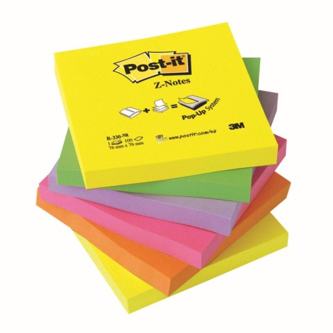 Notes samoprzylepny (karteczki) neonowy 100k [mm:] 76x76 Post-It (R330-NR)