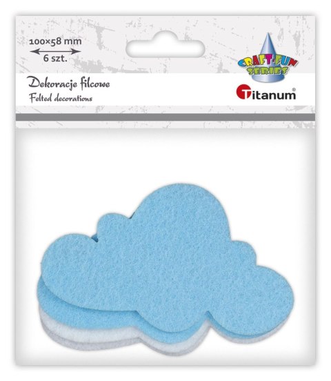 Ozdoba filcowa Craft-Fun Series chmury Titanum (20CR0312-20)